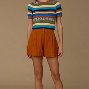 Elizabeth James Sami Shorts Butterscotch Brown Medium M NEW Boho Modern Safari